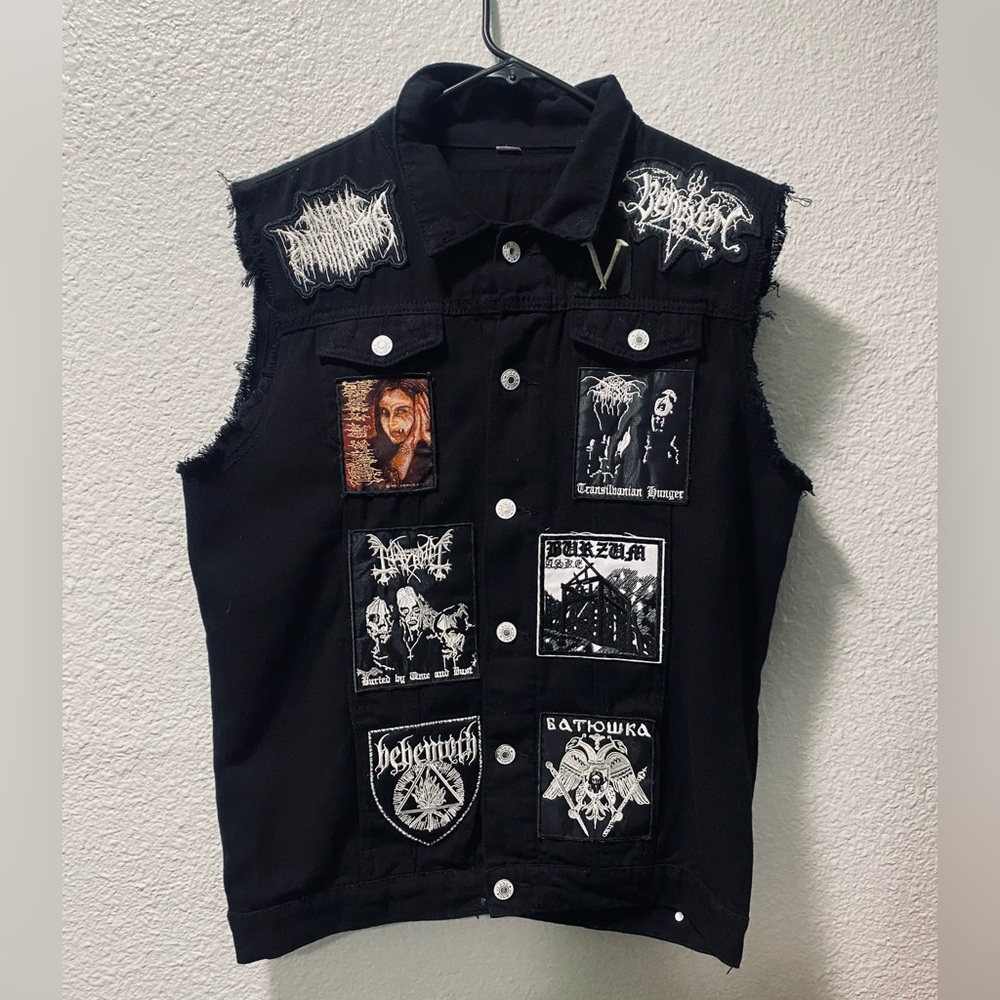 Black metal battle vest